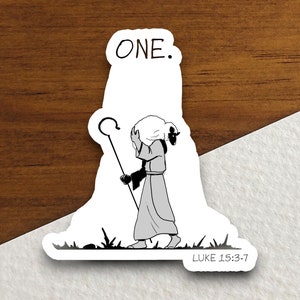 Sticker Luc 15, Sticker religieux, Sticker foi, Sticker culte, Sticker chrétien, Sticker Écriture sainte