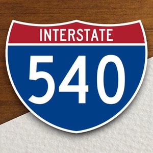 Interstate route  540 sticker, Interstate Highway Sign Expressway Stickers, Highway Sign Road Trip Sticker