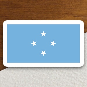 Micronesia country flag sticker, international country sticker, international sticker, Micronesia sticker