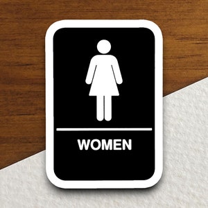 Adesivos de sinalização rodoviária para banheiro feminino, Adesivo de trânsito, Decoração de sinalização rodoviária, Placas de obras rodoviárias, Placas de construção, Placa de trânsito