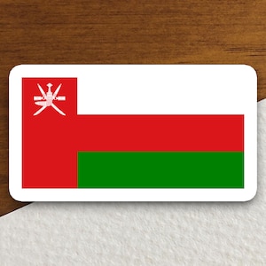 Oman country flag sticker, international country sticker, international sticker, Oman sticker