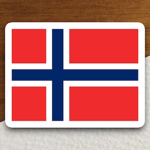 Norway country flag sticker, international country sticker, international sticker, Norway sticker