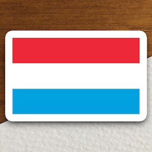 Luxembourg country flag sticker, international country sticker, international sticker, Luxembourg sticker