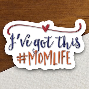 Pegatina "Tengo este hashtag" de "Vida de mamá", pegatina familiar, pegatina de mamá, pegatina de hashtag, pegatina de madre