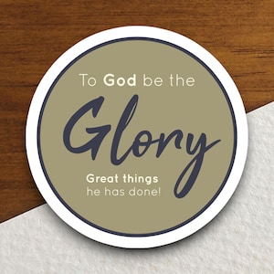 Sticker Que Dieu soit la gloire, Sticker religieux, Sticker foi, Sticker culte, Sticker chrétien, Sticker écriture sainte