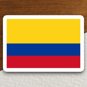 Adesivo da bandeira do país Colômbia, adesivo internacional do país, adesivo internacional, adesivo Colômbia
