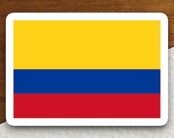 Colombia flag sticker, international country sticker, international sticker, Colombia sticker