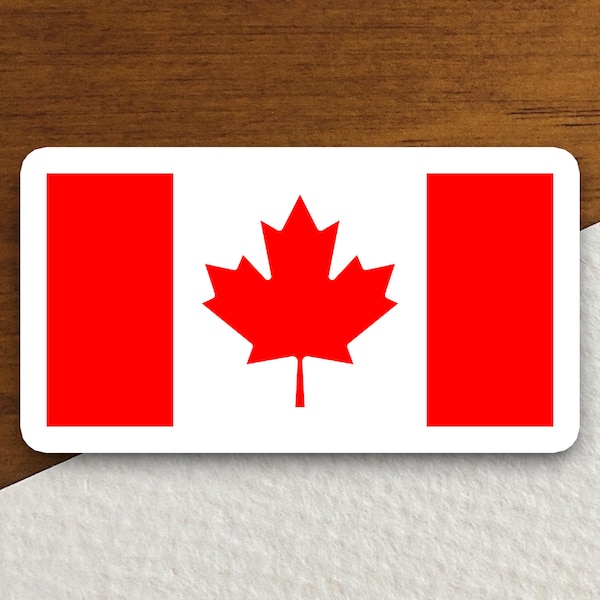 Canada flag sticker, international country sticker, international sticker, Canada sticker