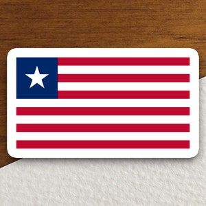 Liberia country flag sticker, international country sticker, international sticker, Liberia sticker