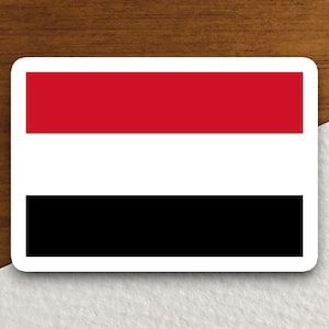 Yemen country flag sticker, international country sticker, international sticker, Yemen sticker