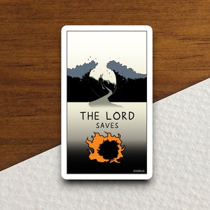 The Lord saves sticker, Religious Sticker, Faith Sticker, Worship Sticker, Christian Sticker, Scripture Sticker
