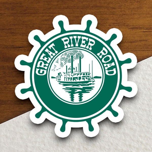 Great river road sticker, Laptop Decals, Tumbler Stickers, Water Bottle Sticker, Journal Sticker, Custom Stickers