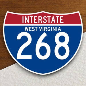 West Virginia Interstate 268 Sticker: Road Trip Souvenir