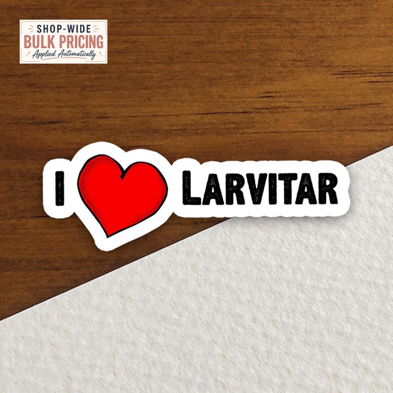 I Love Larvitar Sticker, Pokémon Sticker, Heart Sticker, Love Sticker ...
