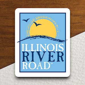 Illinois rivier verkeersbord stickers, verkeerssticker, verkeersbord decoratie, verkeersborden, bouwborden, verkeersbord