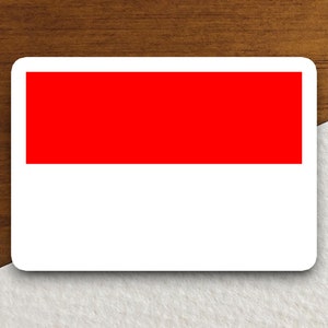 Adesivo de bandeira do país da Indonésia, adesivo de país internacional, adesivo internacional, adesivo da Indonésia