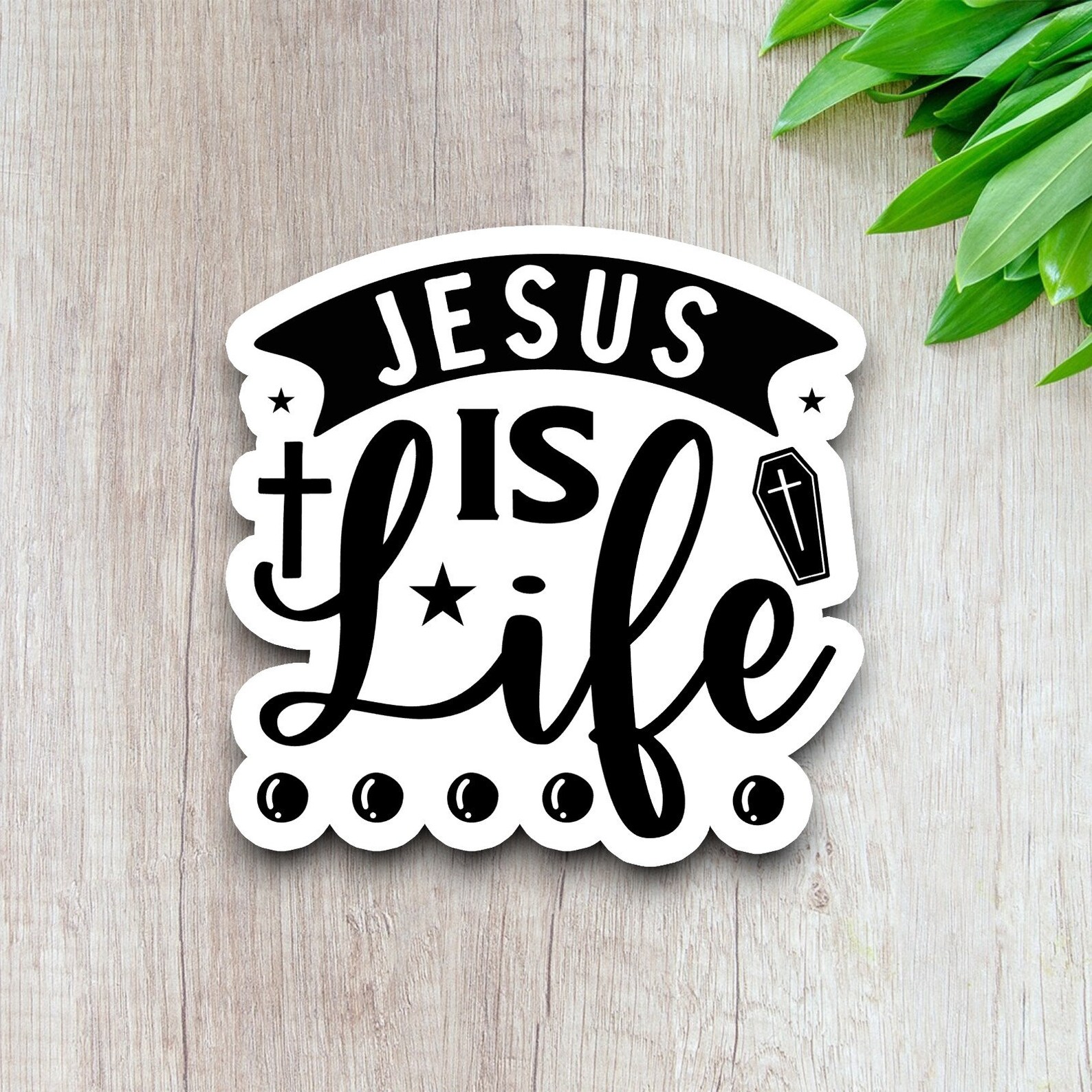 Jesus is Life Sticker, Religious Sticker, Faith Sticker, Worship ...