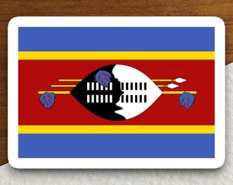 Eswatini (swaziland) flag sticker, international country sticker, international sticker, Eswatini sticker, swaziland sticker