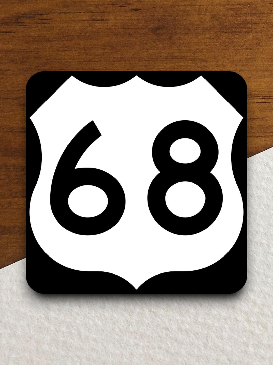 United States Route 68 Road Sign Sticker, Road Trip Sticker, Highway ...