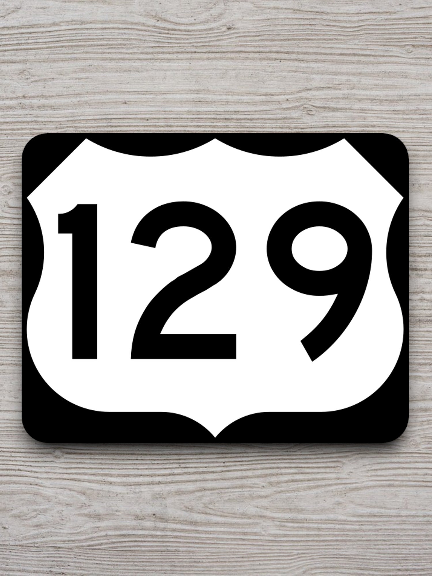 US Route 129 Highway Sign Sticker, Road Trip Travel Decor 