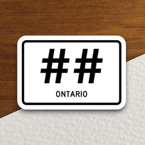 Custom Ontario Highway Sticker, Canadian Sticker, Road Sign Sticker, Ontario Sticker, Freeway Sticker, Canada Sticker