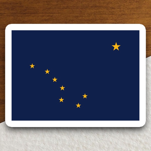 Alaska state flag sticker, Alaska sticker, state sticker, United States flag sticker, America sticker