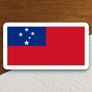 Samoa country flag sticker, international country sticker, international sticker, Samoa sticker