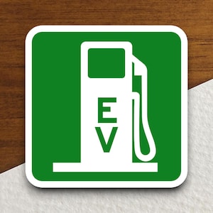 Adesivos de sinalização rodoviária para veículos elétricos verdes, adesivos de trânsito, decoração de placas de trânsito, obras na estrada, placas de construção