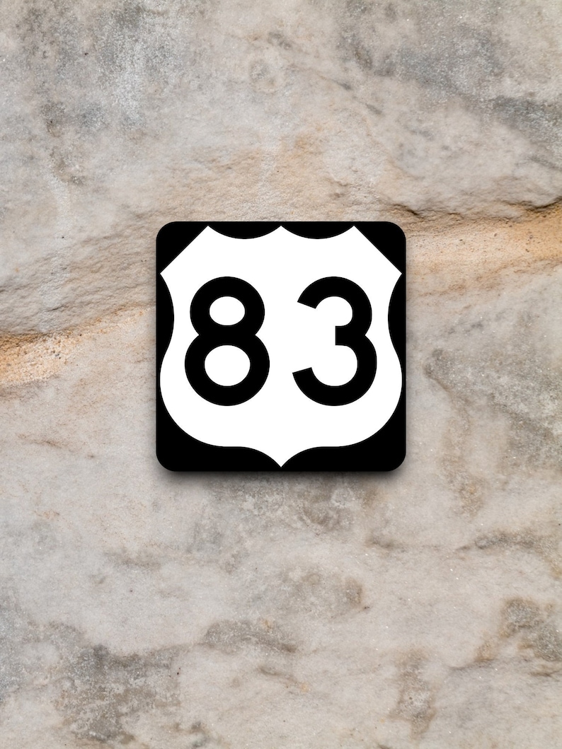 United States Route 83 Road Sign Sticker, Road Trip Sticker, Highway ...