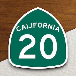Autocollant de panneau de signalisation de la route 20, autocollant de voyage sur la route, panneau de signalisation routière, décoration de chambre, autocollant de voyage