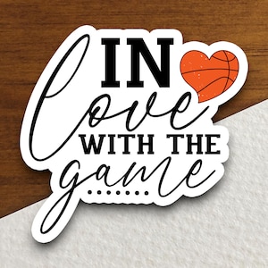 In Love With the Game-sticker, sportsticker, sportsticker, hardloopsticker, sticker basketbalspeler, liefdessticker