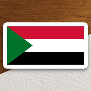 Sudan country flag sticker, international country sticker, international sticker, Sudan sticker