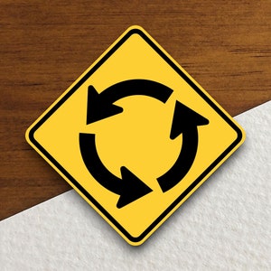 Adesivos para placas de rotatória, Adesivos de trânsito, Decoração de placas de trânsito, Placas de obras na estrada, Placas de trânsito