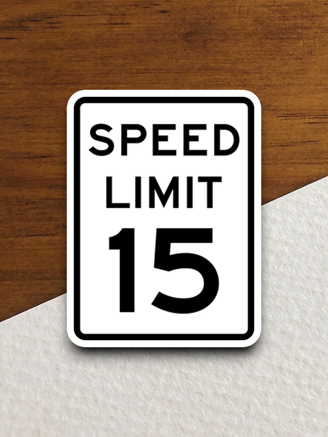 15 Miles per Hour Speed Limit Road Sign Sticker Speed - Etsy