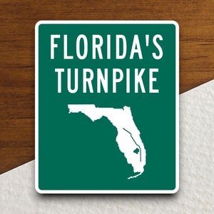 Florida's Turnpike Schild Aufkleber Verkehrsschild Dekoration Straßenarbeit Schilder, Gebäude Schilder