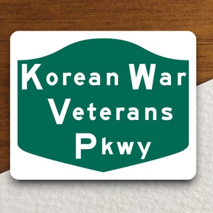 Pegatinas para señales de tráfico de la avenida de los veteranos de la Guerra de Corea, pegatinas de tráfico, decoración de señales de tráfico, señales de obras viales, señales de construcción