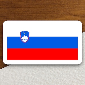 Slovenia country flag sticker, international country sticker, international sticker, Slovenia sticker