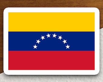 Venezuela Flag Sticker, Venezuelan Country Flag Vinyl Decal, Venezuela Pride Gift, South America Travel Souvenir, World Flag Collector