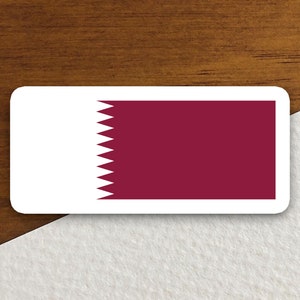Qatar country flag sticker, international country sticker, international sticker, Qatar sticker