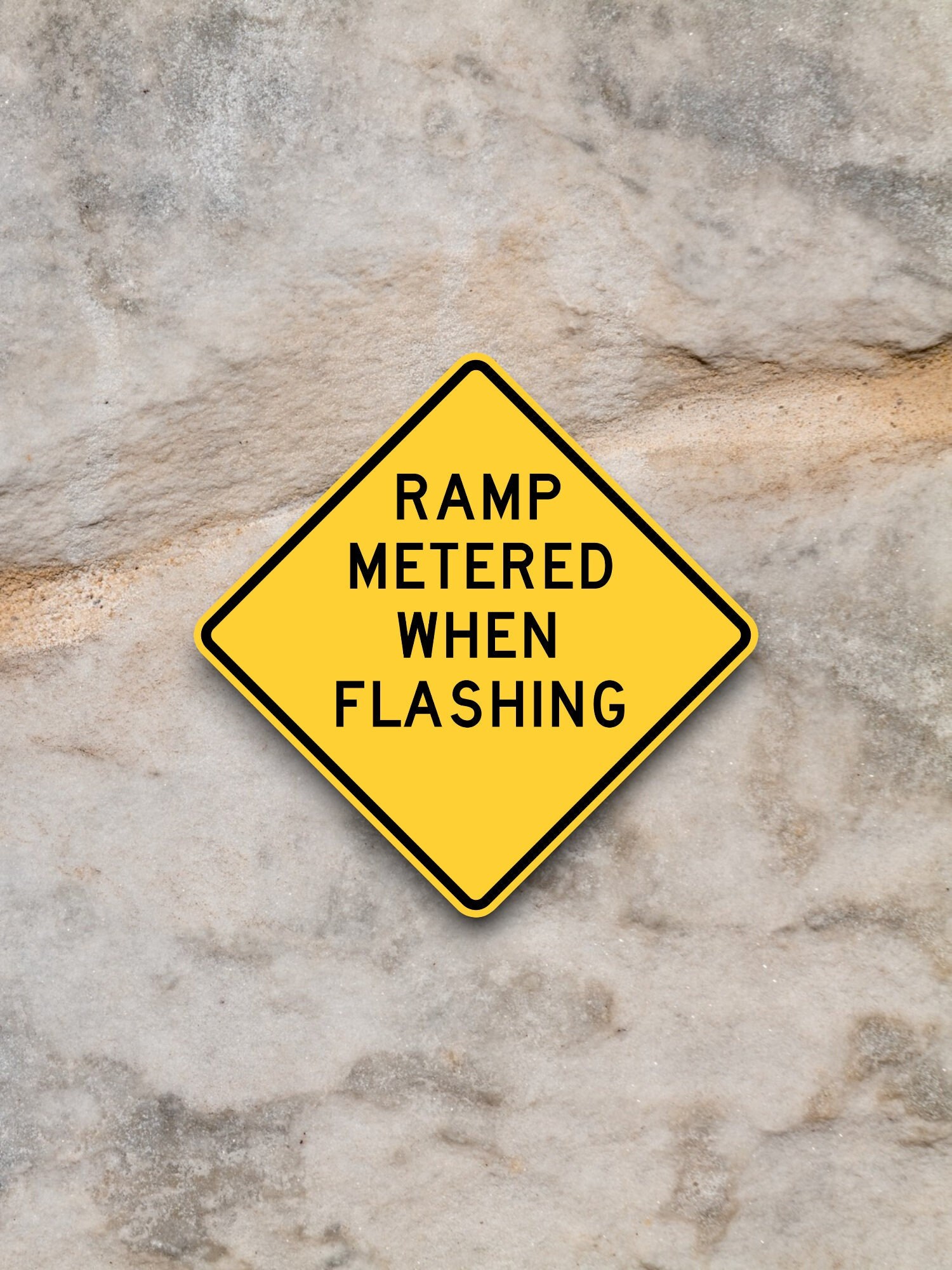 Slipping Ramp Sign Ramp Metered When Flashing Road Sign Stickers Traffic Sticker, Road ...