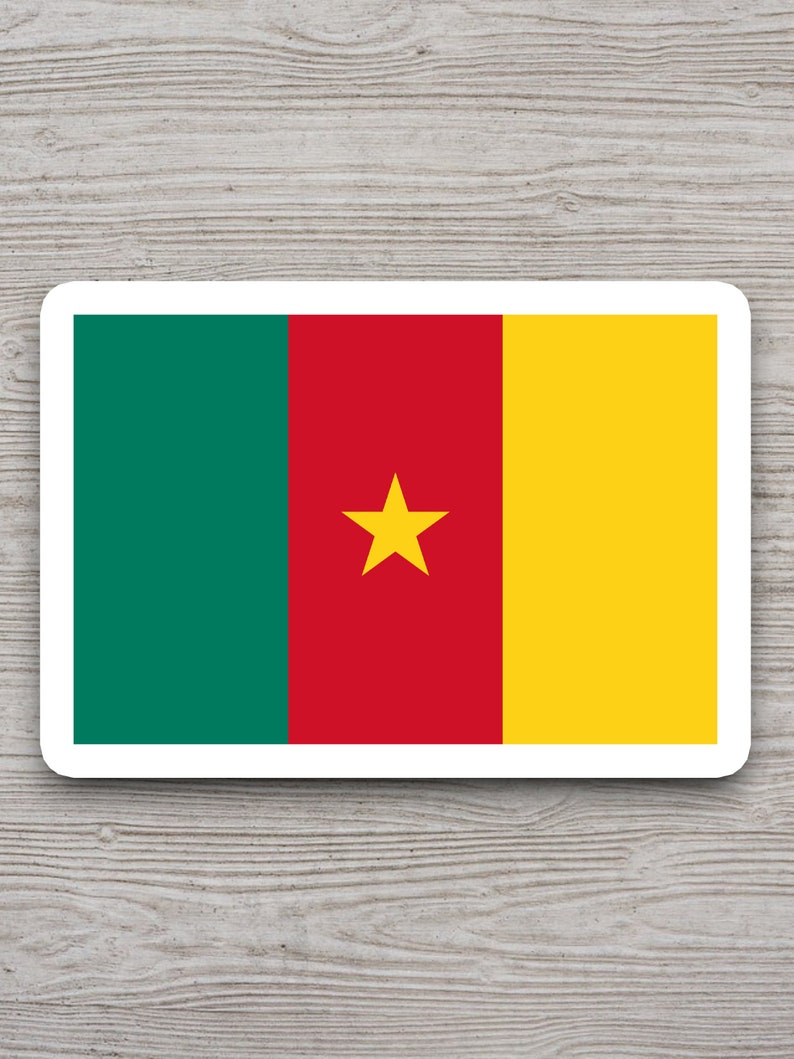 Cameroon Country Flag Sticker, International Country Sticker ...