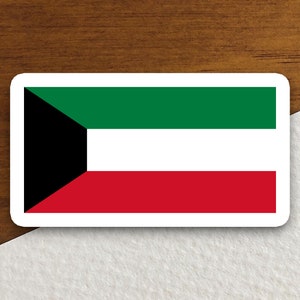 Adesivo de bandeira do país do Kuwait, adesivo de país internacional, adesivo internacional