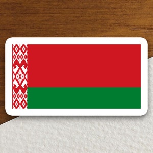 Belarus country flag sticker, international country sticker, international sticker, Belarus sticker