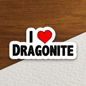 I Love Dragonite Sticker: Heart TCG Decal