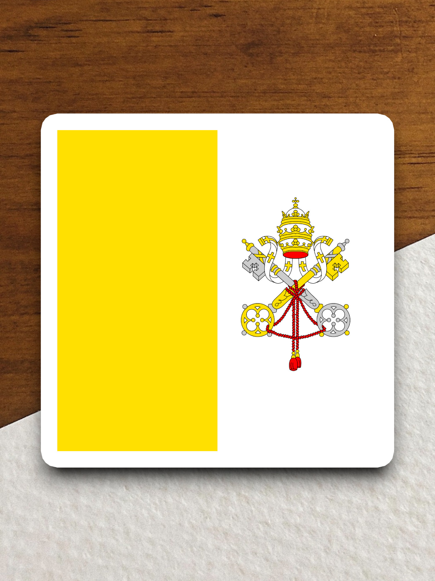 Ilustración de Bandera Del Vaticano Ilustración Vectorial Sobre Un Fondo Blanco y más Vectores Ilustración de Bandera Del Vaticano Ilustración Vectorial Sobre Un Fondo Blanco y más Vectores