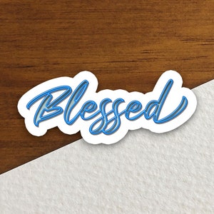 Gesegneter Aufkleber, religiöser Aufkleber, Glaubensaufkleber, Anbetungsaufkleber, christlicher Aufkleber, Schriftaufkleber
