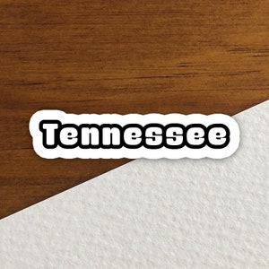 Sticker Tennessee, sticker staat, sticker waterfles, tijdschriftsticker, laptopsticker