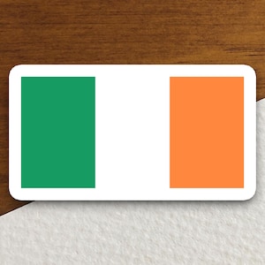 Adesivo de bandeira do país da Irlanda, adesivo de país internacional, adesivo internacional, adesivo da Irlanda