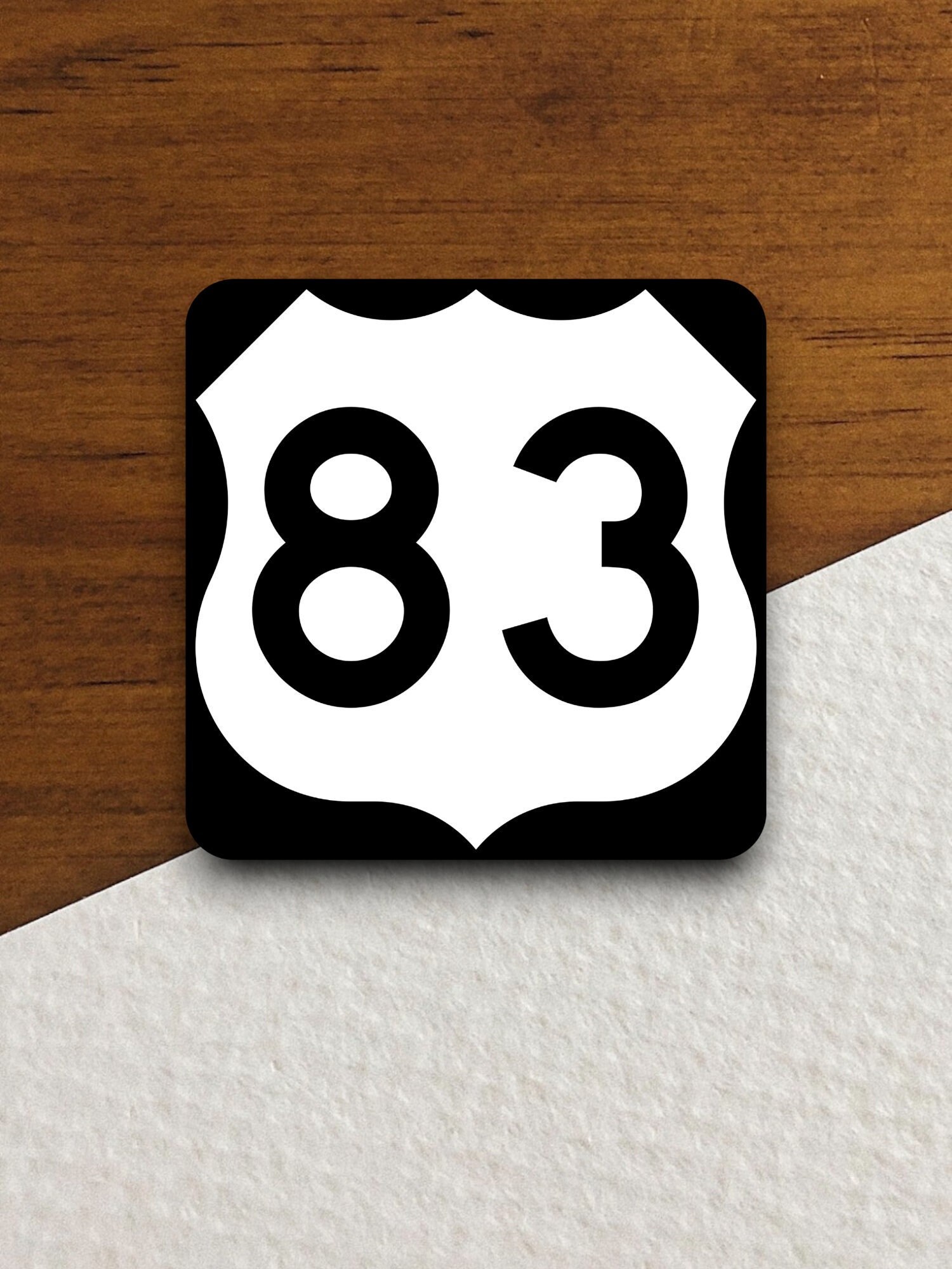 83 Sign United States Route 83 Road Sign Sticker, Road Trip Sticker, Highway ...
