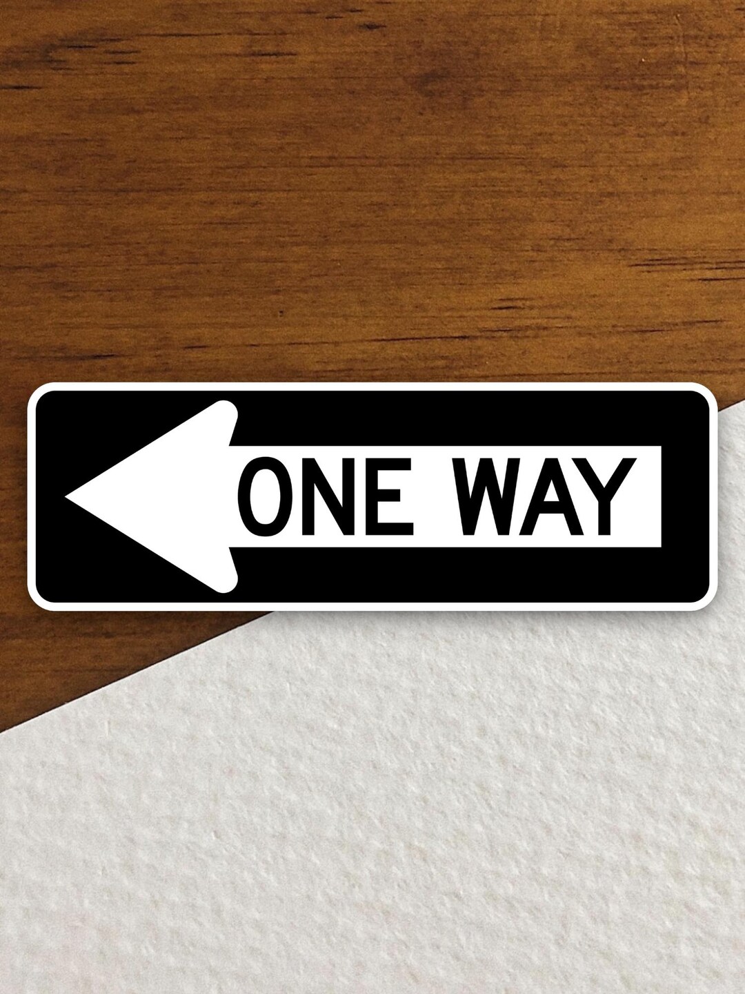 One Way Left Road Sign Stickers, Room Decor, Traffic Sticker, Road Sign ...